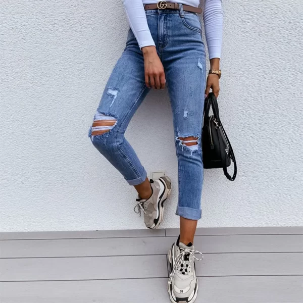 Ripped blue jeans Small-2XL